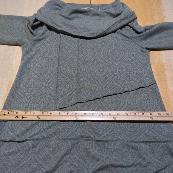 Soft Surroundings Tunic Size M light green cowl neck Seam detail‎ - Picture 7 of 10